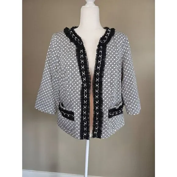 A. Giannetti Open Front Blazer Sz L - Picture 1 of 7